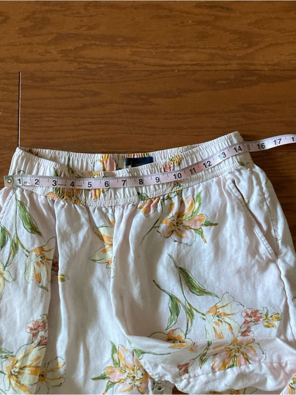 Floral linen wide leg pants Rachel Roy Size M Comfort Knit - Picture 10 of 10